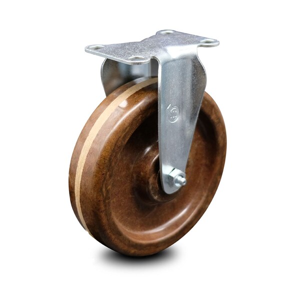 6 Inch High Temp Phenolic Wheel Rigid Top Plate Caster
